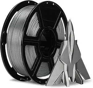 Flashforge FLASHFORGE Rapid PETG Filament Metallic Silver, Max/s High Speed Printing, 3D Printer Filament 1kg Spool, Dimensional Accuracy +/-, Fits Most 3D Printers