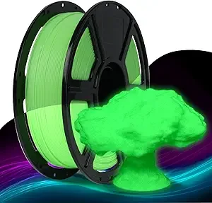 Flashforge FLASHFORGE Rapid PLA Filament Luminous Green/s High Speed Printing, Glow in the Dark 3D Printer Filament 1kg Spool, Dimensional Accuracy +/-, Brilliant, Long-Lasting Glow
