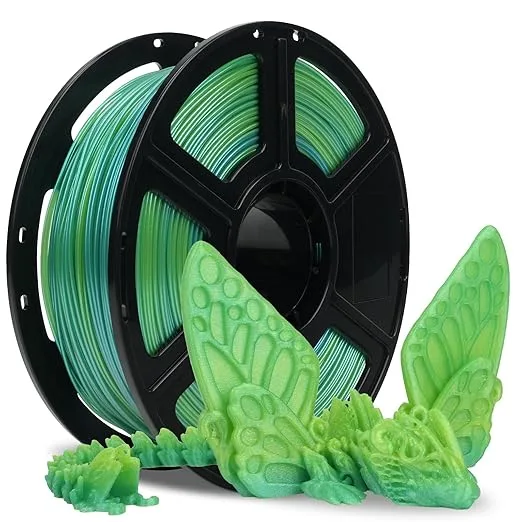 Flashforge FLASHFORGE Rapid PLA Filament +/- Yellow to Green Gradient, Max/s High Speed Printing, 3D Printer Filament 1kg(2.2lbs), Changing Colors with Light