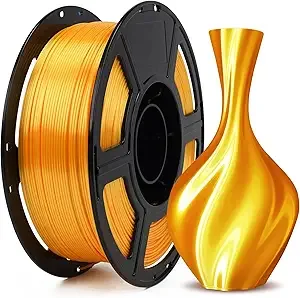 Flashforge FLASHFORGE Silk PLA Filament Bright Gold, Smooth and Silky Texture 3D Printing Filament, Dimensional Accuracy +/-