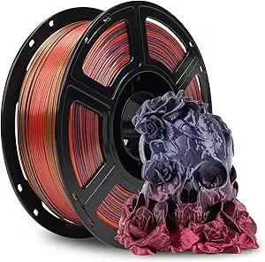 Flashforge FLASHFORGE Silk PLA Filament Rainbow Waltz, 3D Printer Filament 1kg (2.2lbs) Spool, Smooth and Silky Texture 3D Printing Filament, Dimensional Accuracy +/-