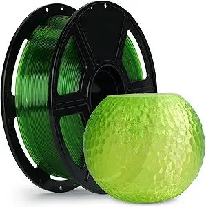 Flashforge FLASHFORGE Rapid PETG Filament Clear Green, Max/s High Speed Printing, 3D Printer Filament 1kg Spool, Dimensional Accuracy +/-, Fits Most 3D Printers