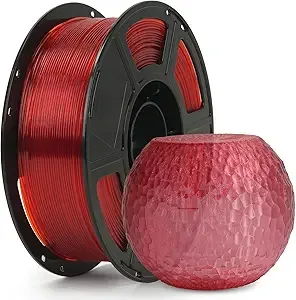 Flashforge FLASHFORGE Rapid PETG Filament Clear Ruby Red, Max/s High Speed Printing, 3D Printer Filament 1kg Spool, Dimensional Accuracy +/-, Fits Most 3D Printers