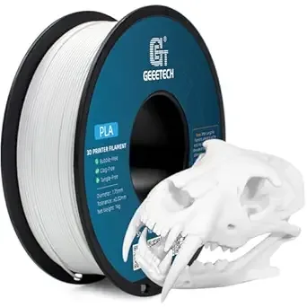 Geeetech Geeetech PLA 3D Printer Filament, 1kg Spool (2.2lbs), Upgrade Tidy Winding Tangle-Free, Dimensional Accuracy +/-, White