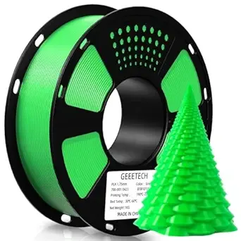 Geeetech Geeetech Green PLA Filament, PLA 3D Printer Filament 1kg Spool(2.2lbs) Dimensional Accuracy +/-, 3D Printing Filament Fits for Most FDM 3D Printers