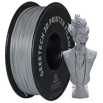 Geeetech Geeetech PLA 3D Printer Filament, PLA 3D Printer Filament 1kg Spool(2.2lbs) Dimensional Accuracy +/-, 3D Printing Filament Fits for Most FDM 3D Printers, Grey