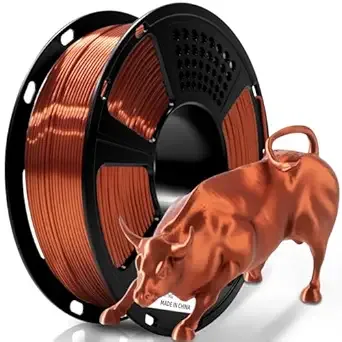 Geeetech Geeetech Silk PLA Filament for 3D Printer, Metal-Like Shiny 3D Filament 1kg (2.2lbs) 1 Spool, Dimensional Accuracy +/-, Metallic Copper Silk Filament