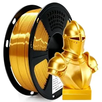 Geeetech Geeetech Silk PLA Filament for 3D Printer, Metal-Like Shiny Consumables 1kg (2.2lbs) 1 Spool, Dimensional Accuracy +/-, Metallic Gold Silk Filament