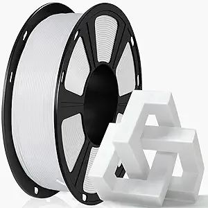 Geeetech Geeetech PETG Filament, 1 KG (2.2lbs) Spool 3D Printer Filament, High-Toughness, ± Accuracy, Neatly Wound & Moistureproof, Non-Clogging Non-Stringing, Fits Most FDM Printers, White