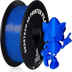 Geeetech Geeetech PETG Filament, 1 KG (2.2lbs) Spool 3D Printer Filament, High-Toughness, ± Accuracy, Neatly Wound & Moistureproof, Non-Clogging Non-Stringing, Fits Most FDM Printers, Blue