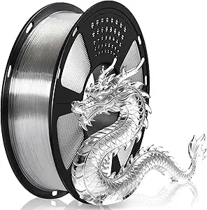 Geeetech Geeetech PETG Filament Transparent, 1 KG (2.2lbs) Neatly Wound Spool Clear 3D Printer Filament, High-Toughness, ± Accuracy, Non-Clogging & Non-Stringing, Fits Most FDM Printers