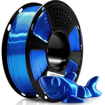 Geeetech Geeetech Metal Shine Filament for 3D Printer, Silk PLA 1kg (2.2lbs) Spool, Metallic Royal Blue 3D Printing Filament, Dimensional Accuracy +/-