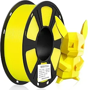 Geeetech Geeetech PETG Filament Yellow, 1 KG (2.2lbs) Spool 3D Printer Filament, High-Toughness, ± Accuracy, Neatly Wound & Moistureproof, Non-Clogging Non-Stringing, Fits Most FDM Printers