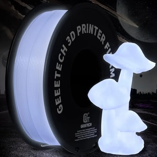 Geeetech PLA Glow in The Dark White