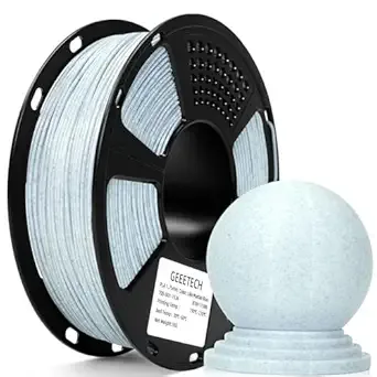 Geeetech Geeetech Marble PLA Filament, Stone-Like Appearance 3D Printing Filament 1kg(2.2lbs), Dimensional Accuracy +/-, Marble White-Blue Stone Color, Fit Most FDM Printer