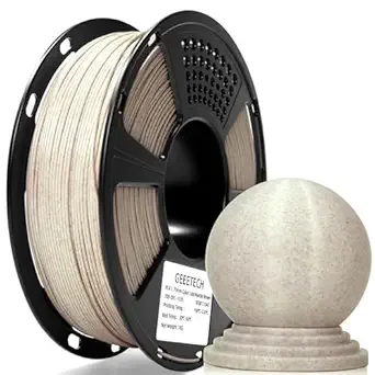 Geeetech Geeetech Marble PLA Filament 3D Printer Filament 1kg(2.2lbs), Dimensional Accuracy +/-, Marble White-Brown Stone Color, Fit Most FDM Printer