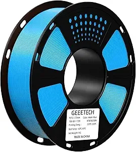 Geeetech Geeetech PETG Filament, 1 KG (2.2lbs) Spool 3D Printer Filament, High-Toughness, ± Accuracy, Neatly Wound & Moistureproof, Non-Clogging Non-Stringing, Fits Most FDM Printers (Light Blue)