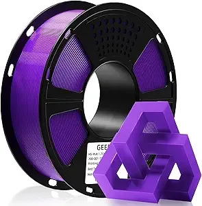 Geeetech Geeetech PETG Filament, 1 KG (2.2lbs) Spool 3D Printer Filament, High-Toughness, ± Accuracy, Neatly Wound & Moistureproof, Non-Clogging Non-Stringing, Fits Most FDM Printers, Purple