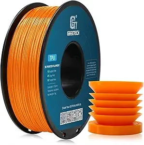 Geeetech Geeetech TPU Filament, Shore 95A – Flexible 3D Printer Filament with High Elasticity, 1KG (2.2lbs) Spool, Dimensional Accuracy ±, Fits Most FDM Printers (Orange)