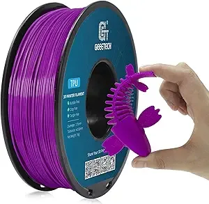 Geeetech Geeetech TPU Filament – 95A Flexible 3D Printer Filament with High Elasticity, 1KG (2.2lbs) Spool, Dimensional Accuracy ±, Fits Most FDM Printers (Purple)