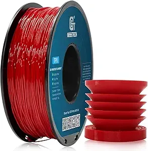 Geeetech Geeetech TPU Filament, 95A Flexible 3D Printer Filament with High Elasticity, 1KG (2.2lbs) Spool, Dimensional Accuracy ±, Fits Most FDM Printers, Red