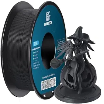 Geeetech GEEETECH Matte PLA Filament, Black PLA Matte 3D Printer Filament 1kg Spool (2.2lbs), Dimensional Accuracy +/-, 1.75 PLA Filament Matte 3D Printing Filament