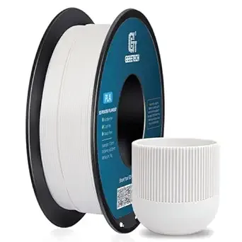 Geeetech GEEETECH Matte PLA Filament,White PLA Matte 3D Printer Filament 1kg Spool (2.2lbs), Dimensional Accuracy +/-,1.75 PLA Filament Matte 3D Printing Filament