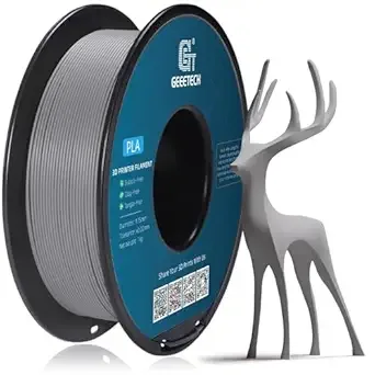 Geeetech GEEETECH Matte PLA Filament, Grey 3D Printer Filament 1kg Spool (2.2lbs), +/- Accuracy