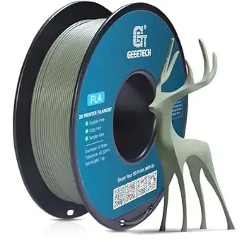Geeetech GEEETECH Matte PLA Filament, Green PLA Matte 3D Printer Filament 1kg Spool (2.2lbs), Dimensional Accuracy +/-, 1.75 PLA Filament Matte 3D Printing Filament