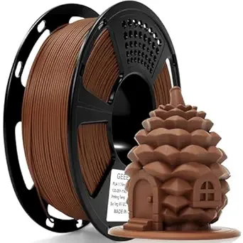 Geeetech GEEETECH Matte PLA Filament, Brown PLA Matte 3D Printer Filament 1kg Spool (2.2lbs), Dimensional Accuracy +/-, 1.75 PLA Filament Matte 3D Printing Filament