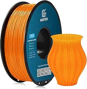 Geeetech Geeetech TPU Filament, 0.5KG/500g (1.1lbs) Spool, Shore 95A Flexible 3D Printer Filament with High Elasticity, Dimensional Accuracy ±, Fits Most FDM Printers, Orange