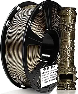 Geeetech Geeetech PETG Filament Metallic Brown/Antique Gold, Upgraded High-Strength 3D Printer Filament, Metallic Shimmer, Glossy Finish, ± Precision-1kg Spool (2.2 lbs) for Most FDM Printers