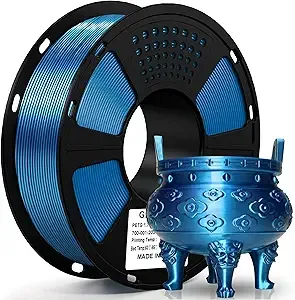 Geeetech Geeetech PETG Filament Metallic Blue, 1kg Spool Upgraded High-Strength 3D Printer Filament, Metallic Shimmer, Glossy Finish, ± Precision, Fits Most FDM Printers