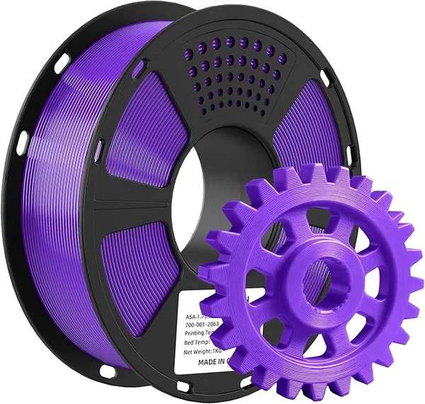 Geeetech Geeetech ASA Filament, Premium UV & Weather Resistant 3D Printer Filament, 1kg (2.2lbs) Spool, Dimensional Accuracy ±, Perfect for Outdoor Functional Parts (Purple)