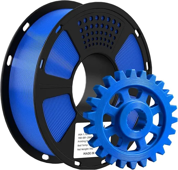 Geeetech Geeetech ASA Filament, Premium UV & Weather Resistant 3D Printer Filament, 1kg (2.2lbs) Spool, Dimensional Accuracy ±, Perfect for Outdoor Functional Parts (Blue)