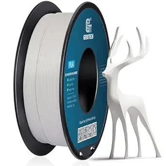 Geeetech GEEETECH Matte PLA Filament White, 1kg Spool (2.2 lbs) 3D Printer Filament Matte Surface Texture & Low Warping, Dimensional Accuracy +/-, Fit Most FDM Printers