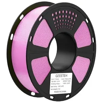 Geeetech GEEETECH 3D Printer Filament Pink, PLA Filament, 1kg Spool (2.2 lbs) Neatly Wound & Low Warping, Dimensional Accuracy +/-, Fit Most FDM Printers