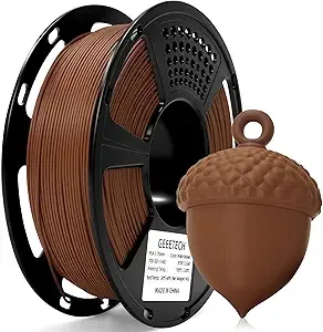 Geeetech GEEETECH Matte PLA Filament Brown, 1kg Spool (2.2 lbs) 3D Printer Filament Matte Surface Texture & Low Warping, Dimensional Accuracy +/-, Fit Most FDM Printers