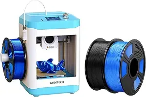 Geeetech Geeetech M1 S 3D Printer for Kids Beginners + 2 Rolls of 500g PLA Filament ​​– Wi-Fi & App Control, Auto-Leveling, Child-Safe Design, Flexible Printing for Toys, DIY Projects – Classroom/Home Kit
