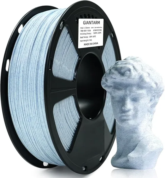 GiantArm GIANTARM Marble PLA, PLA Filament 1KG Spool(2.2lbs),Vacuum Packaging, Marble Filament for Most FDM 3D Printer (Blue)