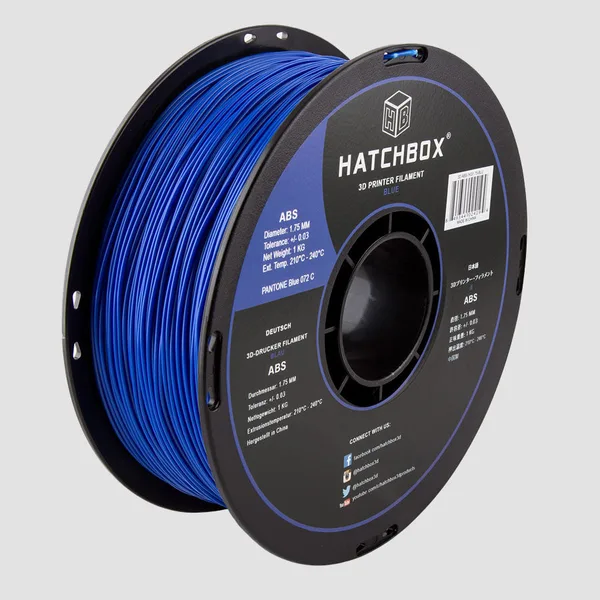 HATCHBOX BLUE ABS FILAMENT -, 1KG SPOOL