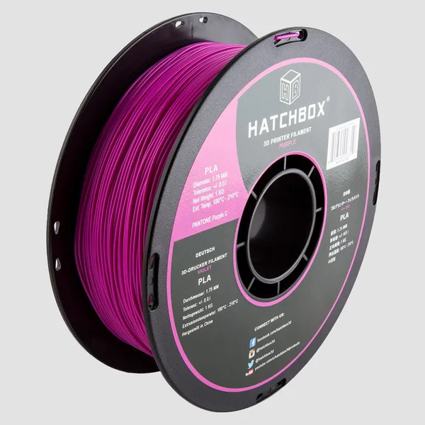 HATCHBOX PURPLE PLA FILAMENT -, 1KG SPOOL