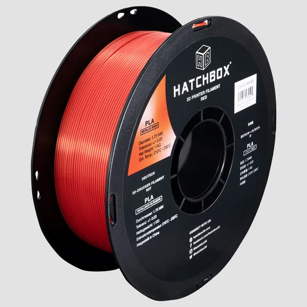 HATCHBOX METALLIC FINISH RED PLA FILAMENT -, 1KG SPOOL