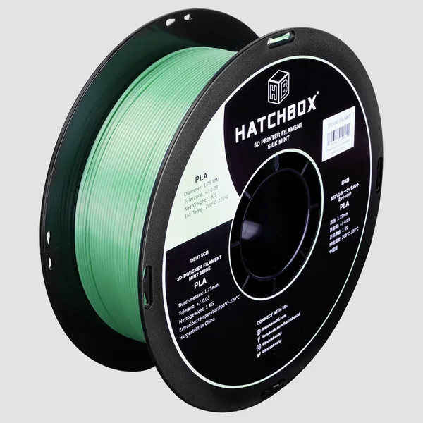 HATCHBOX SILK MINT PLA FILAMENT -, 1KG SPOOL