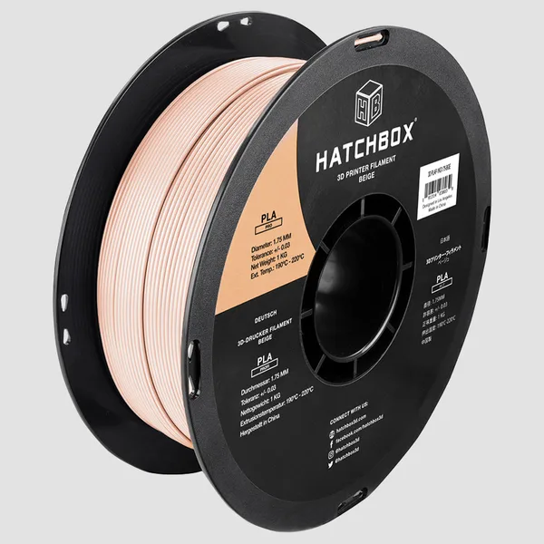 HATCHBOX BEIGE PLA PRO+ FILAMENT -, 1KG SPOOL
