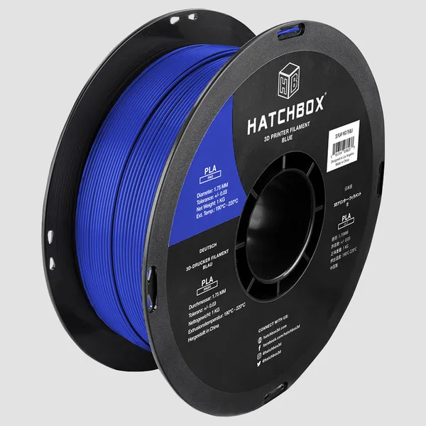 HATCHBOX BLUE PLA PRO+ FILAMENT -, 1KG SPOOL