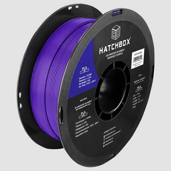 HATCHBOX MIDNIGHT PURPLE PLA PRO+ FILAMENT -, 1KG SPOOL