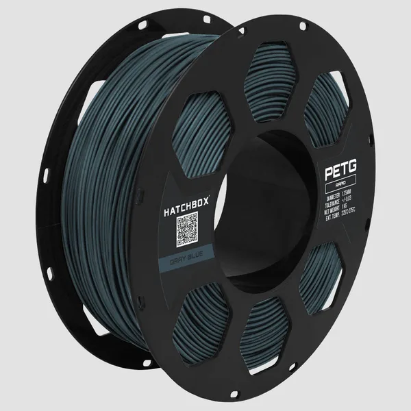 HATCHBOX GRAY BLUE RAPID PETG FILAMENT –, 1KG SPOOL