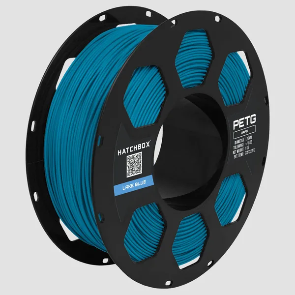 HATCHBOX LAKE BLUE RAPID PETG FILAMENT –, 1KG SPOOL