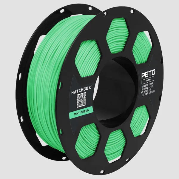 HATCHBOX MINT GREEN RAPID PETG FILAMENT –, 1KG SPOOL